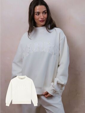 PARKE - Pearl Bridal Drop - Varsity Mockneck Sweater L/XL